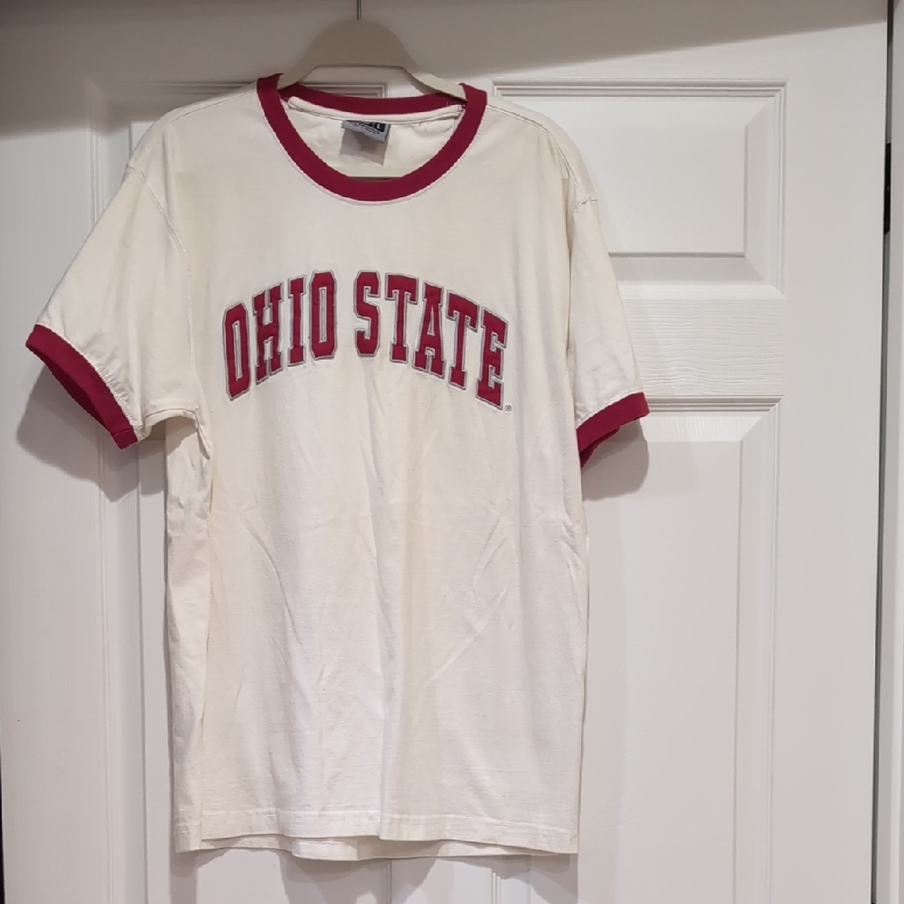 Colosseum White and Red Ringer Tee